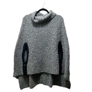Something Else By Natalie Wood Gray Turtleneck Shawl Pullover Sweater One Size